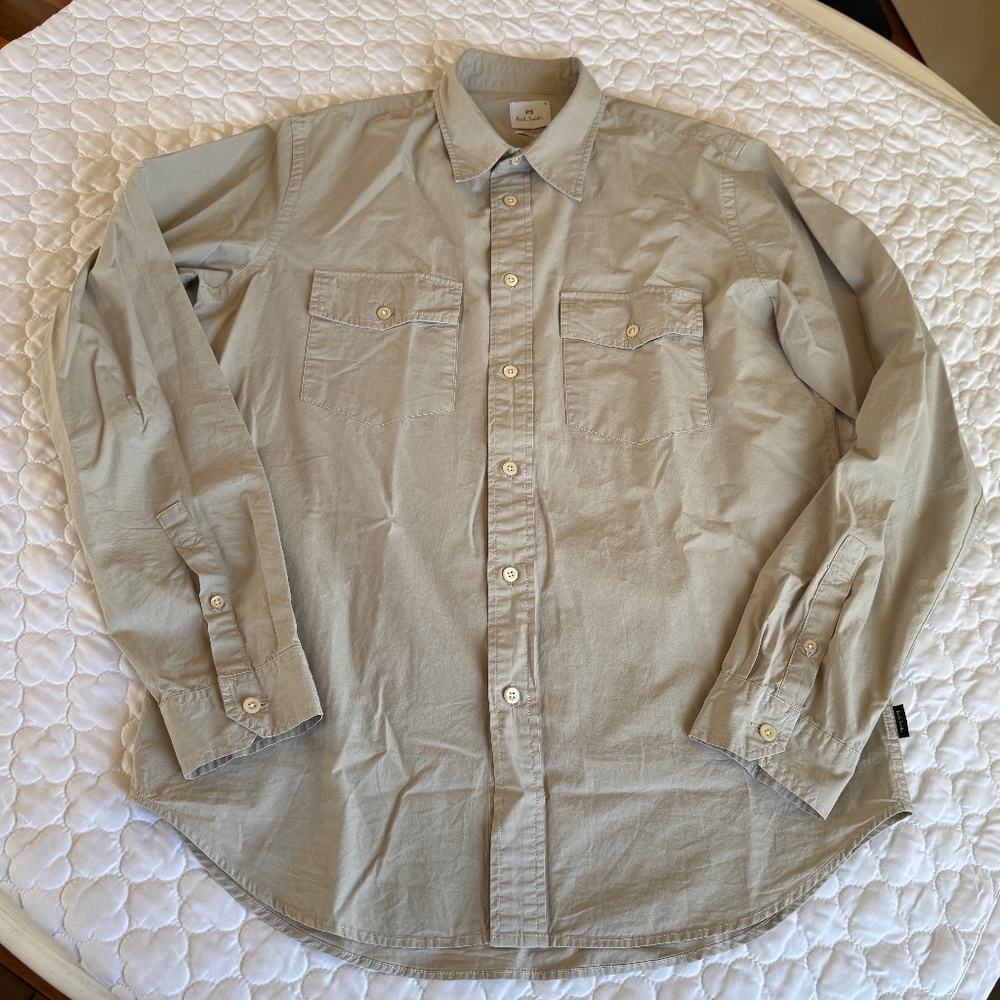 Paul Smith Organic Cotton Casual Fit Button Down Shirt Size Medium
